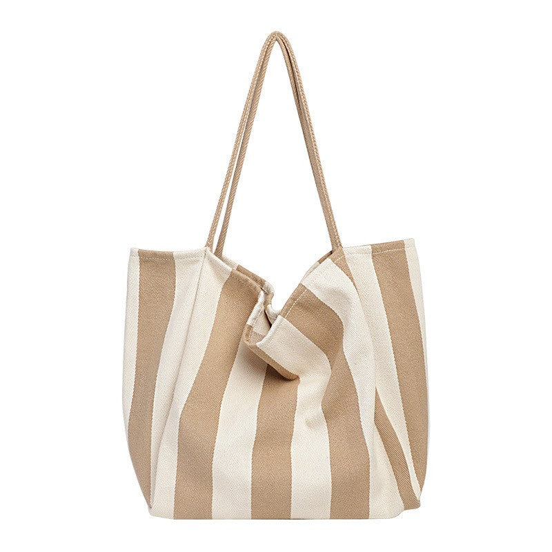 ORGANIC STRIPED TRENDING TOTE BAG | 40P560