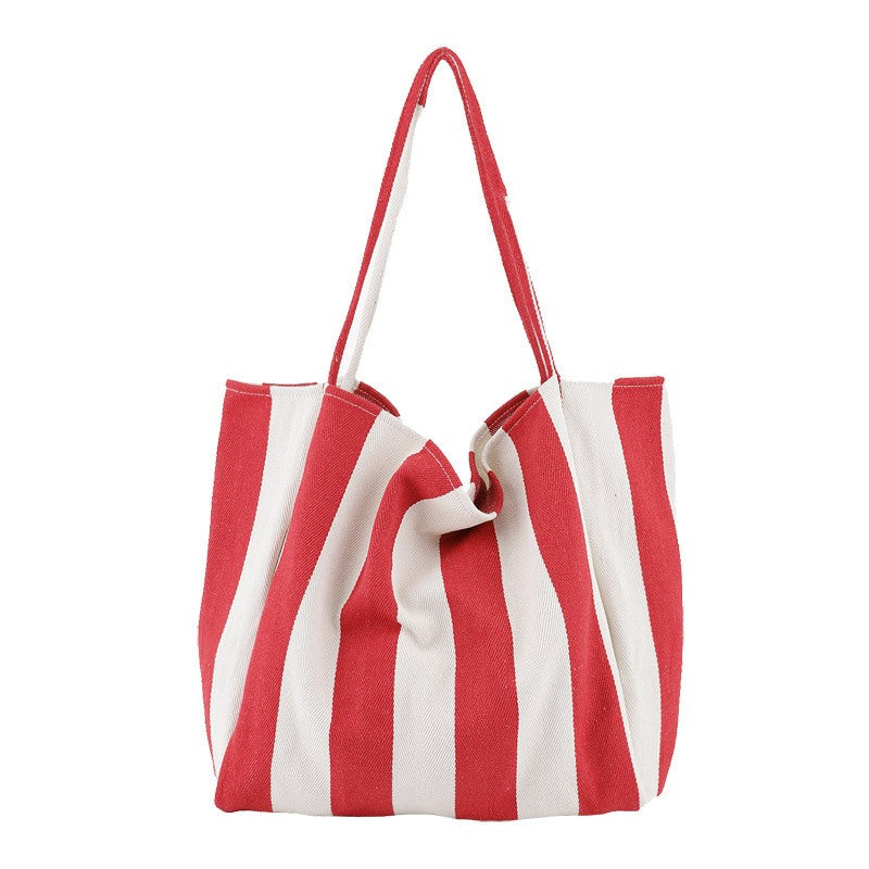 ORGANIC STRIPED TRENDING TOTE BAG | 40P560