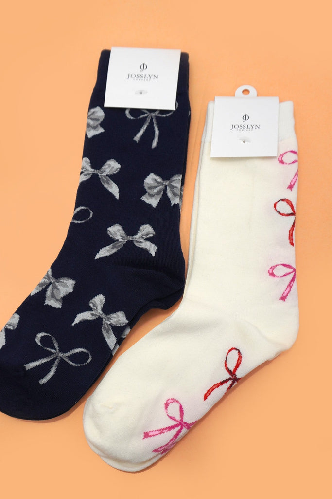 BOW MID CALF LENGTH SOCKS | 40S02062