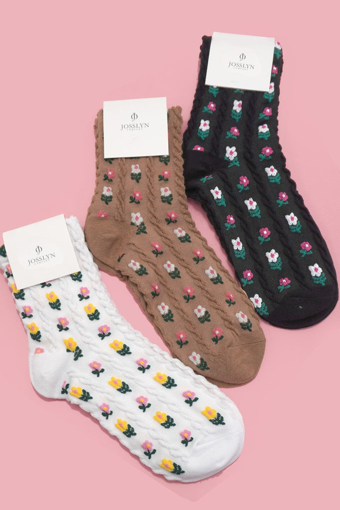 FLORAL MID CALF LENGTH SOCKS | 40S02063