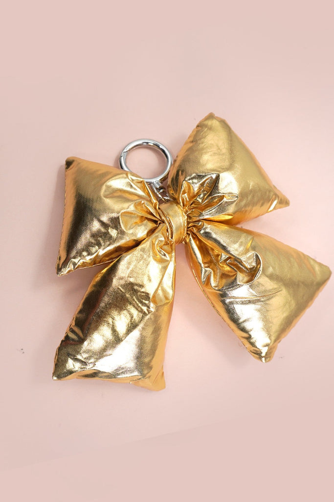 PUFFY BOW RIBBON BAG CHARM KEYCHAIN | 40KC151