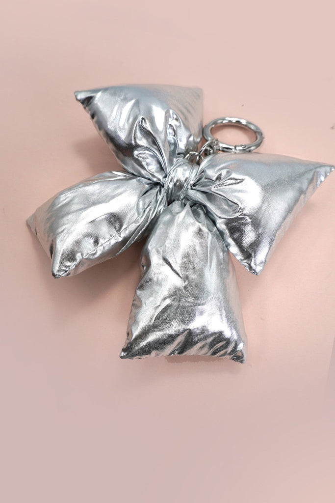 PUFFY BOW RIBBON BAG CHARM KEYCHAIN | 40KC151