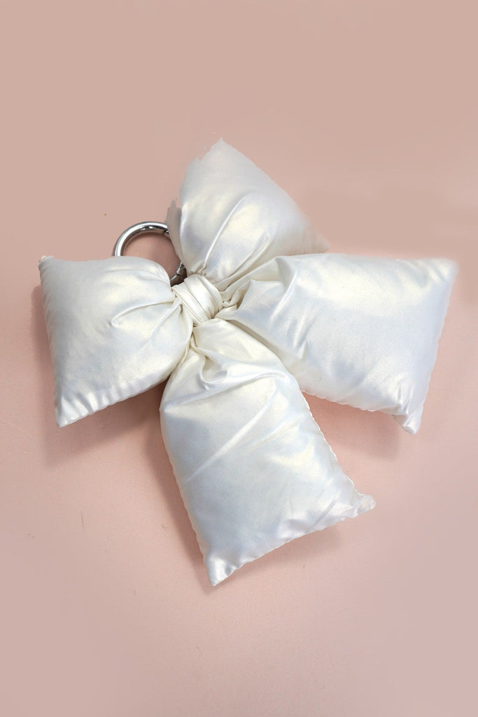 PUFFY BOW RIBBON BAG CHARM KEYCHAIN | 40KC151