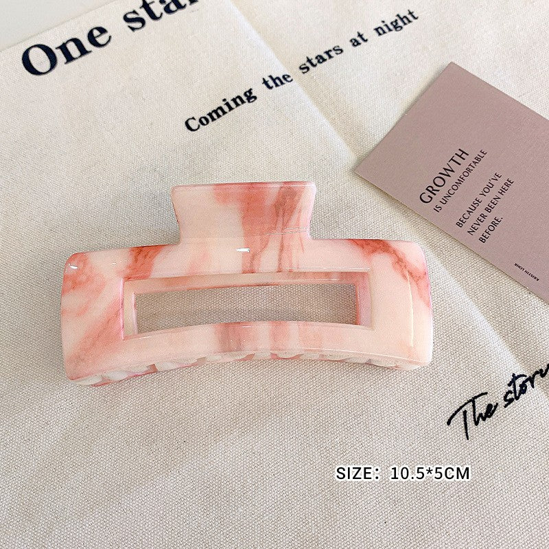 LARGE COLORFUL WAIVY RECTANGLE HAIR CLAW CLIPS | 40H918