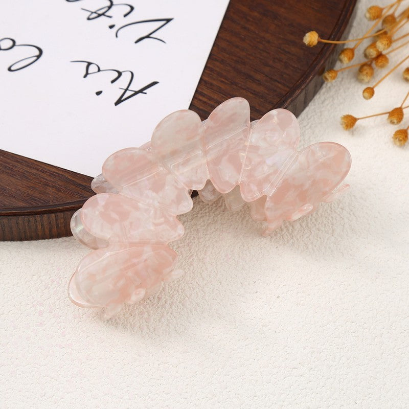 HALF MOON FLOWER TOILE PATTERN HAIR CLAW CLIPS | 40H919