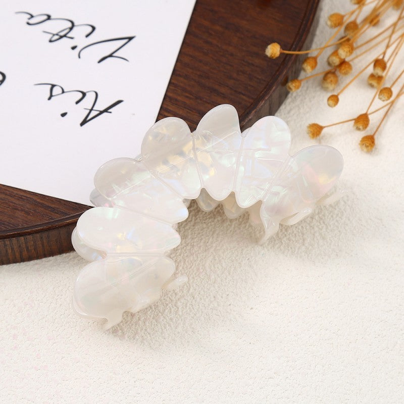 HALF MOON FLOWER TOILE PATTERN HAIR CLAW CLIPS | 40H919