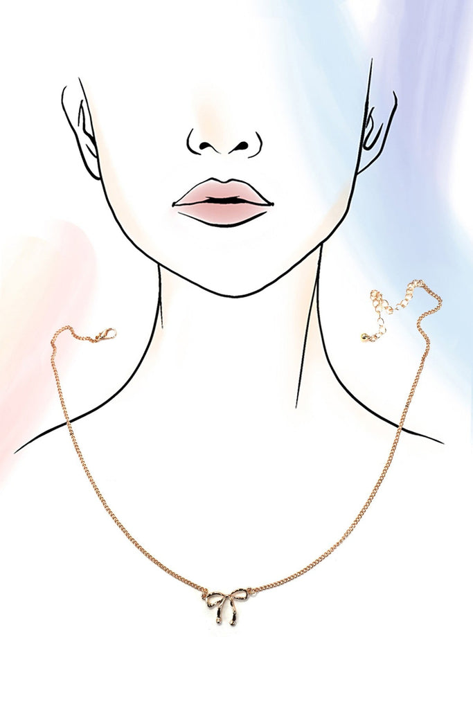 CLASSIC HAMMERED BOW NECKLACE | 31N50532