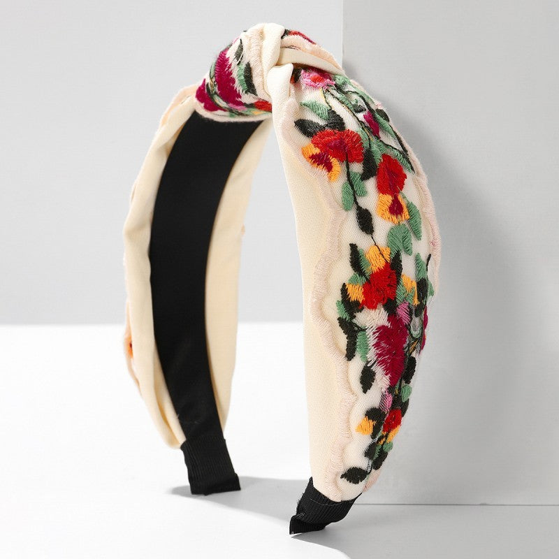 COLORFUL FLORAL EMBROIDERY HAIR BAND HEADBAND | 40HB170