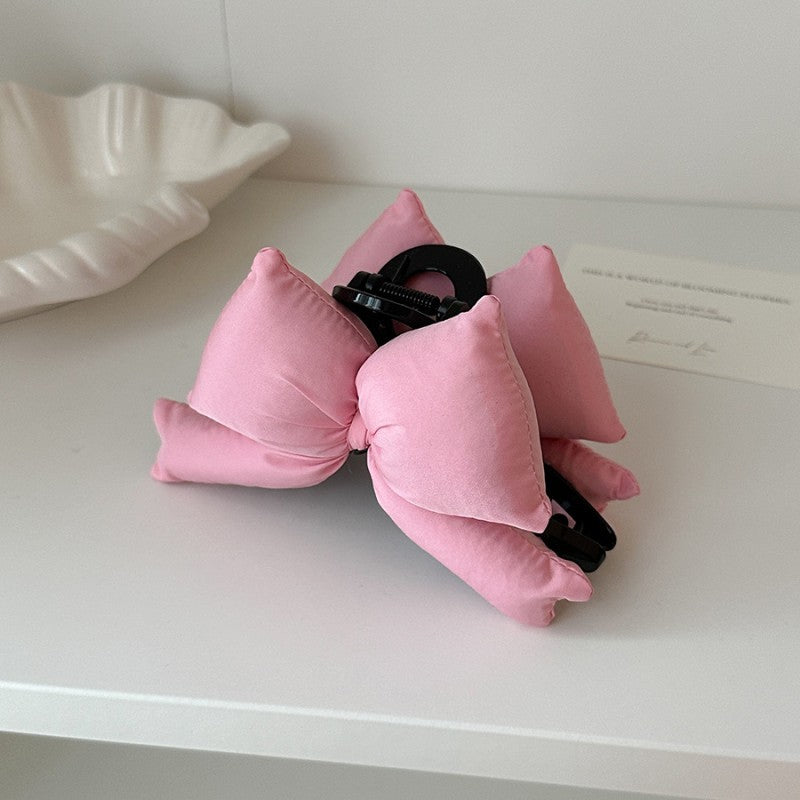 LARGE TRENDING PUFFY BOW RIBBON HAIR CLAW CLIPS | 40H927