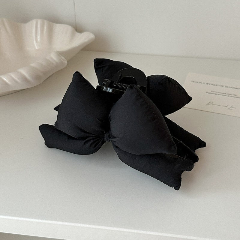 LARGE TRENDING PUFFY BOW RIBBON HAIR CLAW CLIPS | 40H927