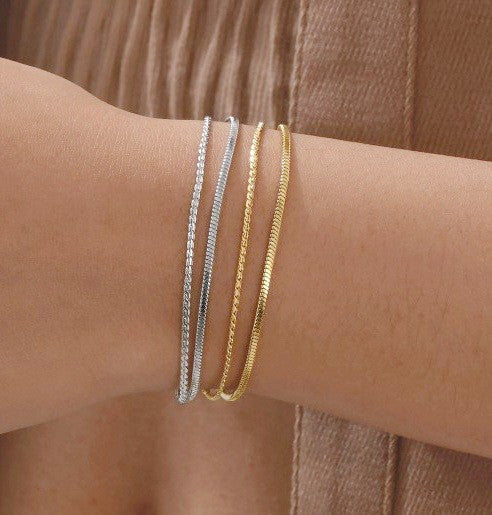 18K STAINLESS STEEL TARNISH FREE LAYERED BRACELET |  40B5145