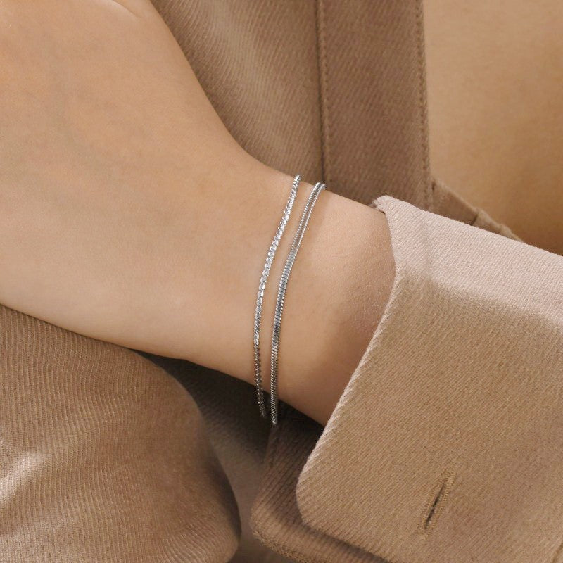 18K STAINLESS STEEL TARNISH FREE LAYERED BRACELET |  40B5145
