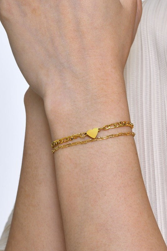 18K STAINLESS STEEL TARNISH FREE RHINE BRACELET | 40B5148