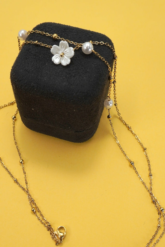 18K STAINLESS STEEL TARNISH FREE LAYERED NECKLACE | 40NK9450