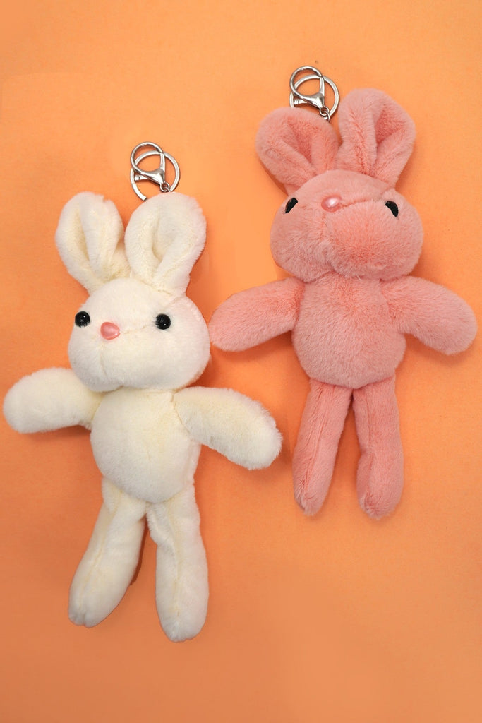 SOFT PLUSH BUNNY RABBIT KEYCHAINS BAG CHARM | 40KC153
