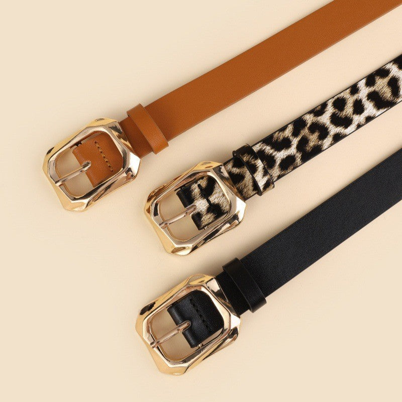 TEXTURED ANGLED RECTANGLE SHAPED BUCKLE | 40BT651