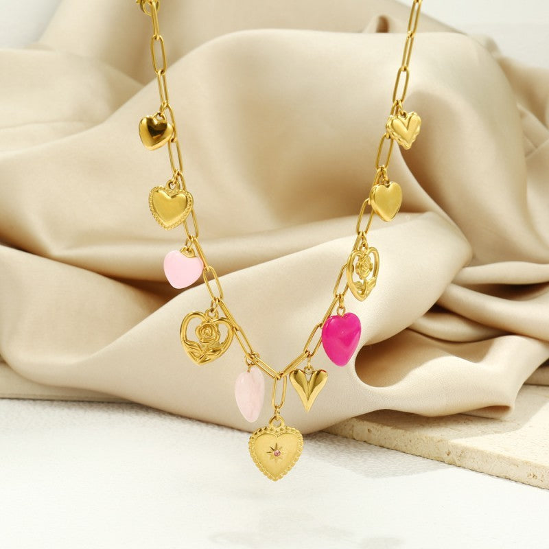 18K STAINLESS STEEL TARNISH FREE CHARM NECKLACE | 40NK9451