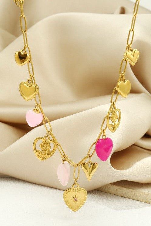 18K STAINLESS STEEL TARNISH FREE CHARM NECKLACE | 40NK9451