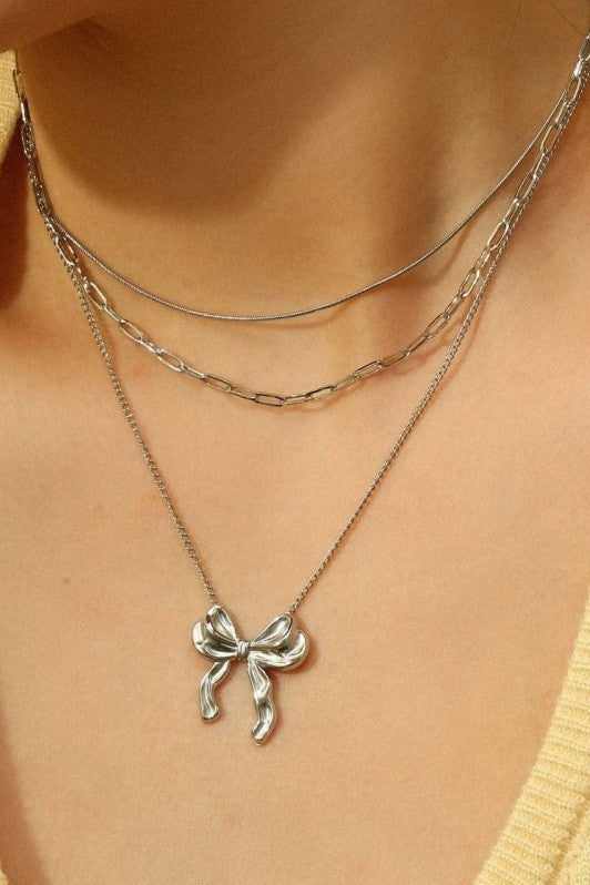 18K STAINLESS STEEL TARNISH FREE LAYERED NECKLACE | 40NK9452