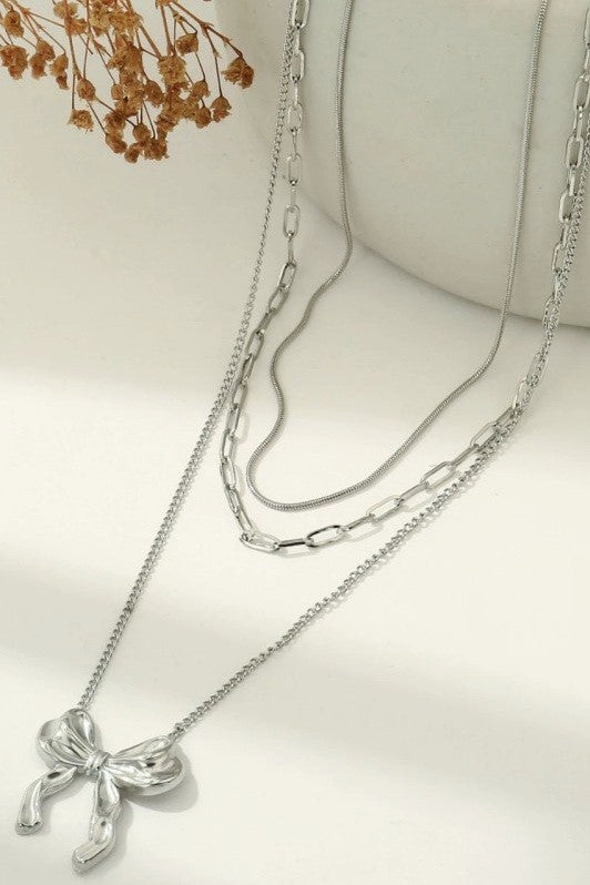 18K STAINLESS STEEL TARNISH FREE LAYERED NECKLACE | 40NK9452