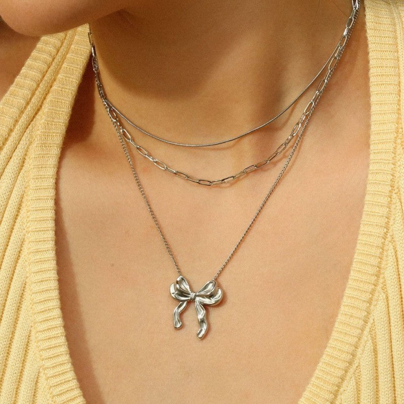 18K STAINLESS STEEL TARNISH FREE LAYERED NECKLACE | 40NK9452
