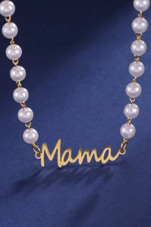 18K STAINLESS STEEL TARNISH FREE MAMA NECKLACE | 40NK9454