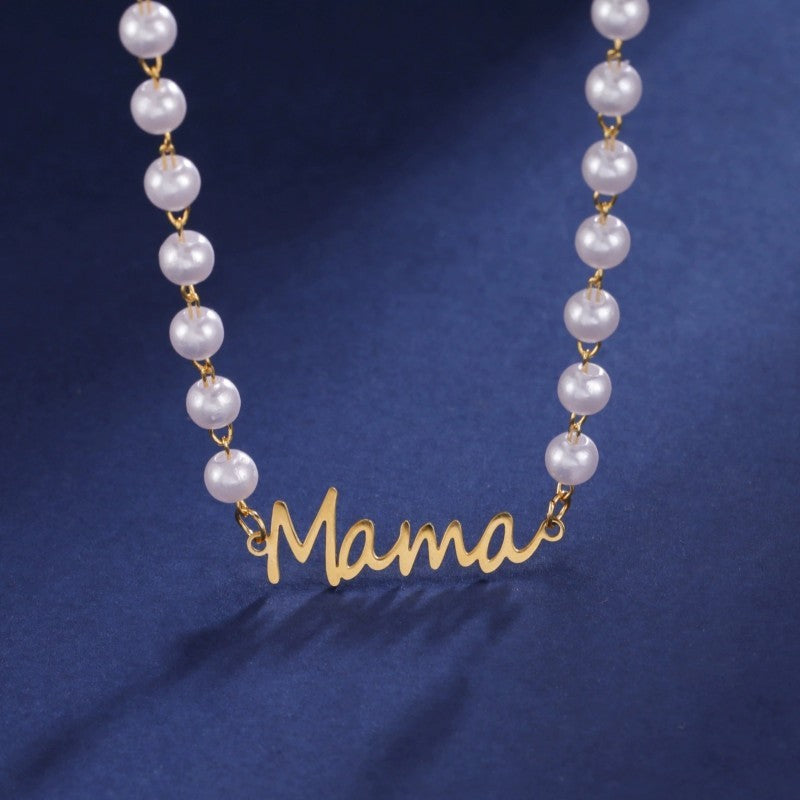 18K STAINLESS STEEL TARNISH FREE MAMA NECKLACE | 40NK9454