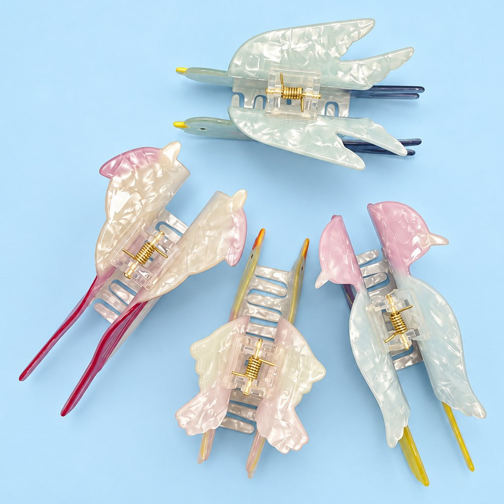 Whimsical Colorful Bird Hair Claw Clips | 40H1228