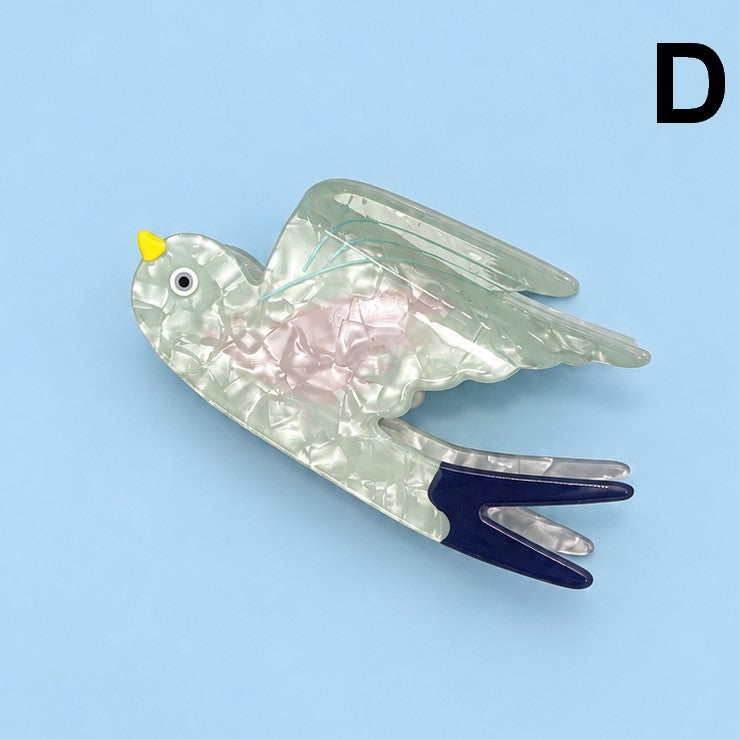 Whimsical Colorful Bird Hair Claw Clips | 40H1228