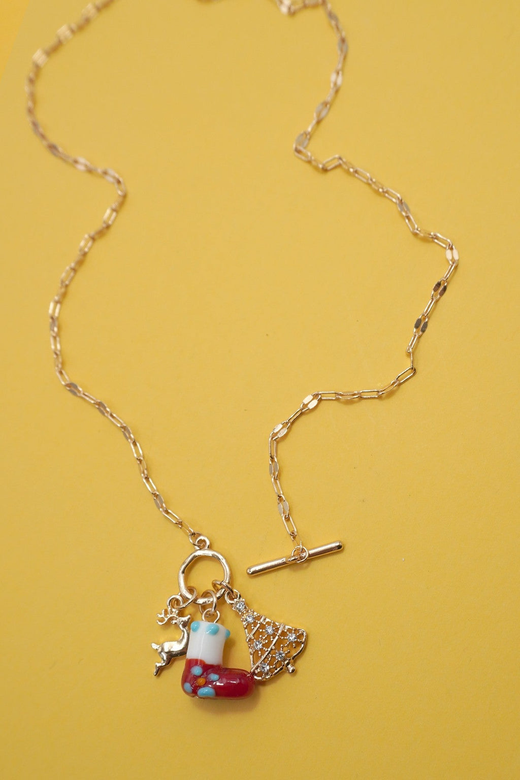 CHARM NECKLACE-CHRISTMAS SOCKS TREE RUDOLPH | 80N91712