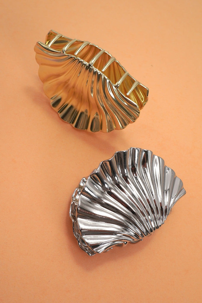 SEASHELL GOLD SILVER ALLOY HAIR CLAW HAIR CLIP | 40H934