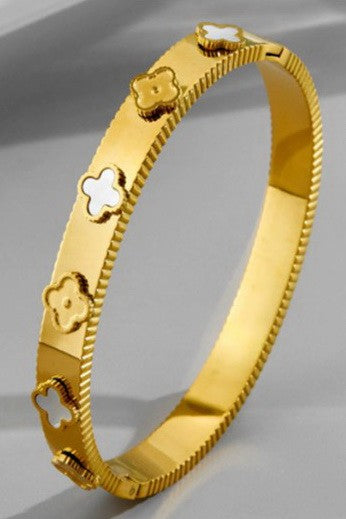 18K NON-TARNISH WATERPROOF STAINLESS STEEL BANGLE | 40B5157