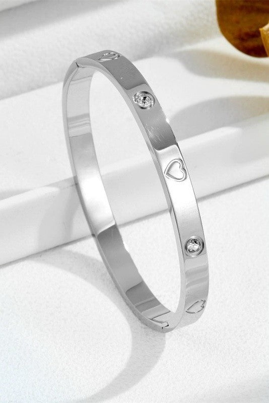 18K NON-TARNISH WATERPROOF STAINLESS STEEL BANGLE | 40B5156