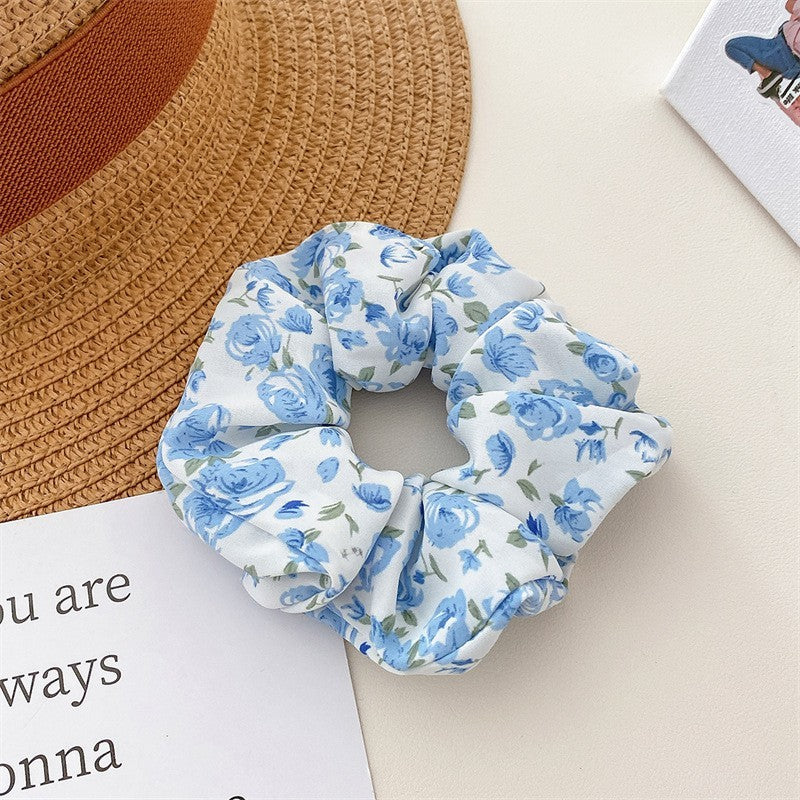 CHIFFON FLORAL TOILE SCRUNCHIES SET OF 3 | 40S738