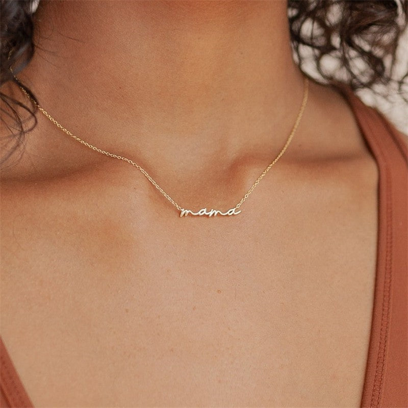 18K STAINLESS STEEL TARNISH FREE MAMA NECKLACE | 40NK9479