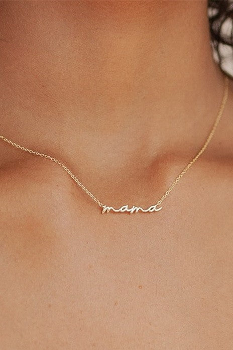 18K STAINLESS STEEL TARNISH FREE MAMA NECKLACE | 40NK9479