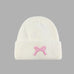 SOFT RIBBED KNIT BOW ACCENT BEANIES HAT | 40BN916