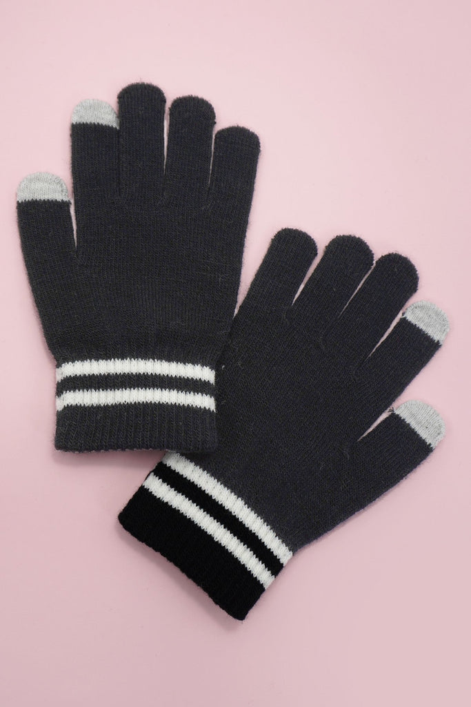 SOFT TRENDING STRIPE GLOVES | 40G103