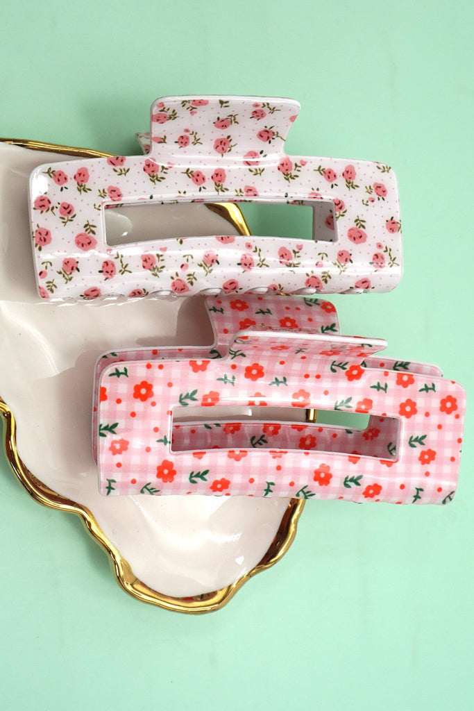 LARGE FLORAL DAISY ROSE PETAL HARI CLAW CLIPS | 40H940