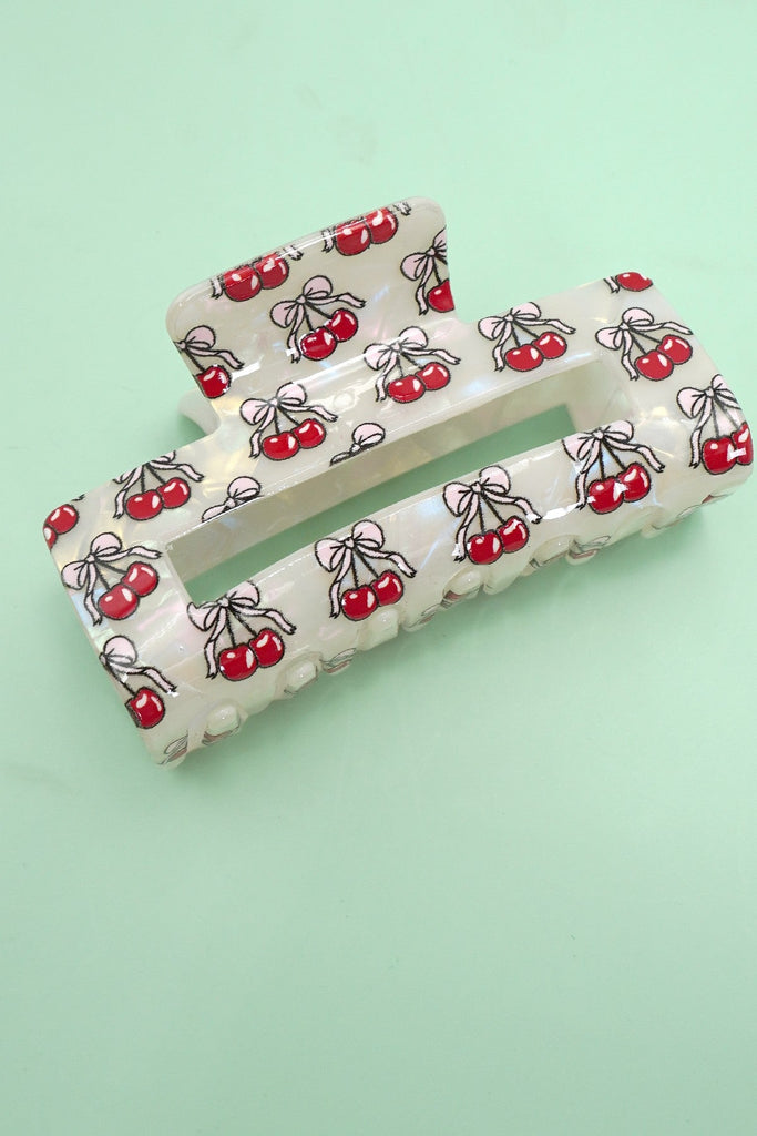 CUTEST BOW CHERRY HAIR CLAW CLIPS | 40H941