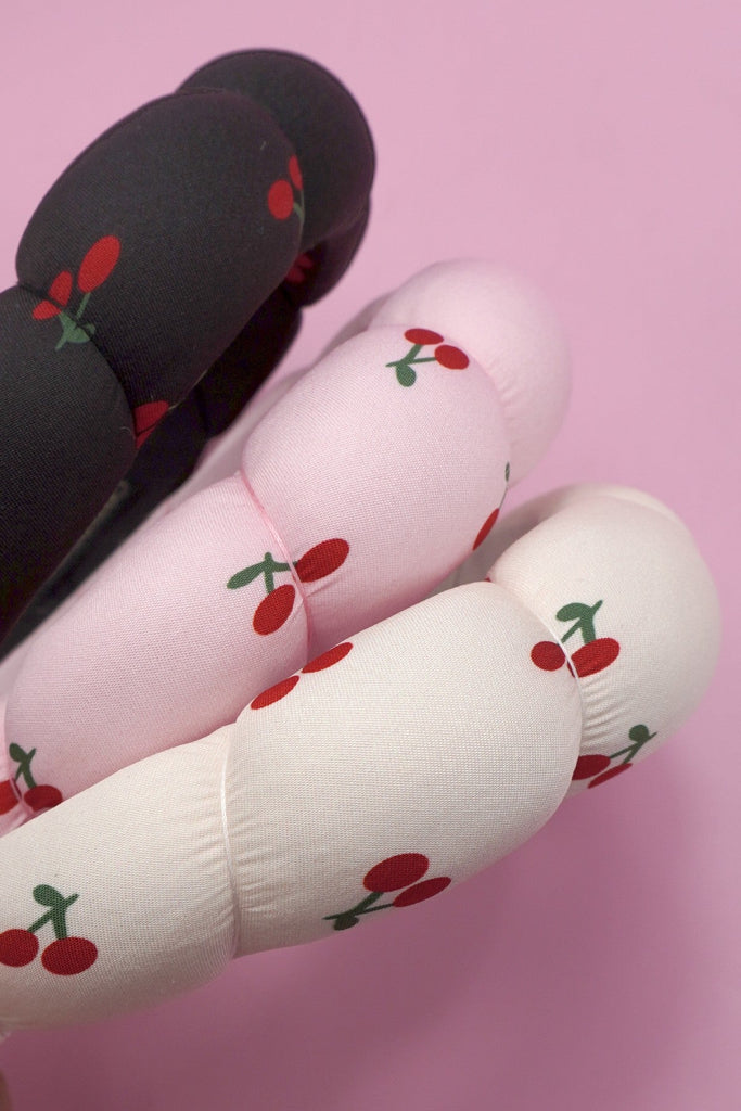 CHERRY PUFFED SPA HEADBAND HAIR BAND | 40HB172