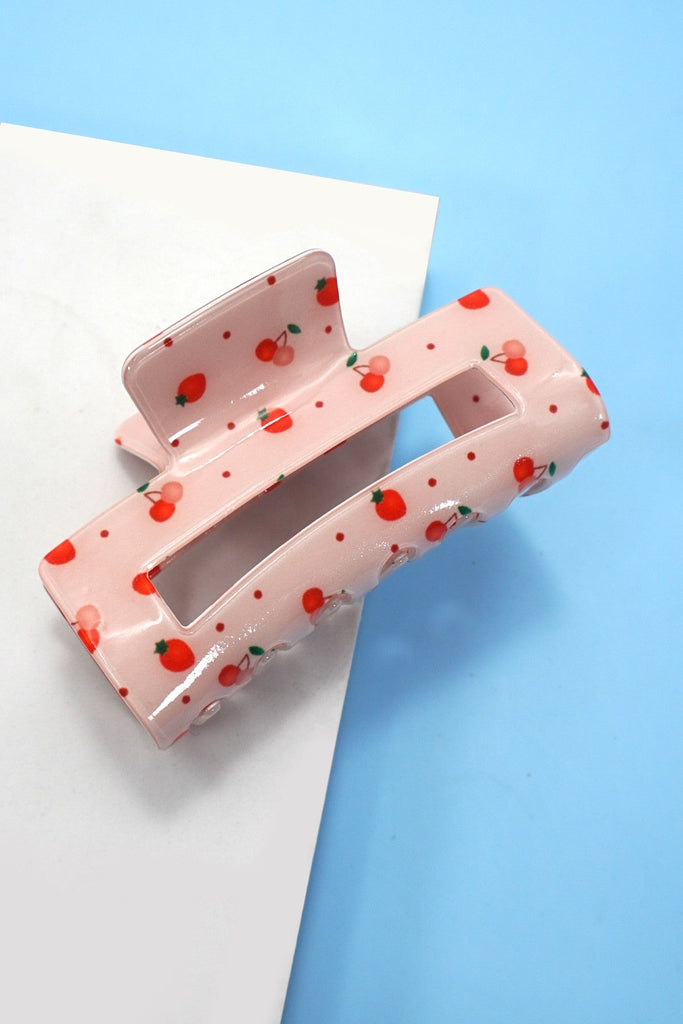 CHECKER CHERRY HAIR CLAW CLIPS | 40H943