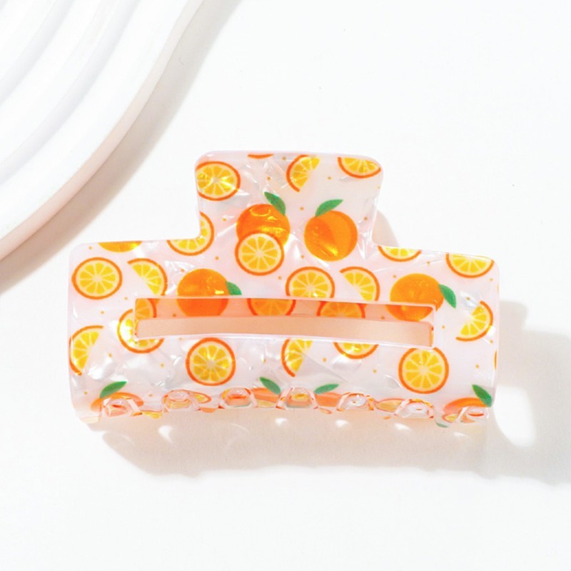 LARGE PVC FRUIT STRAWBERRY LEMON HAIR CLAW CLIPS | 40H944