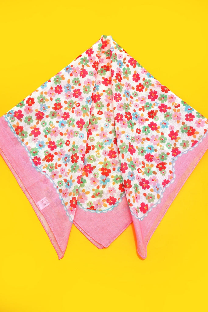 DITSY PRINT SILKY FEELING BANDANA SCARF | 40SC645
