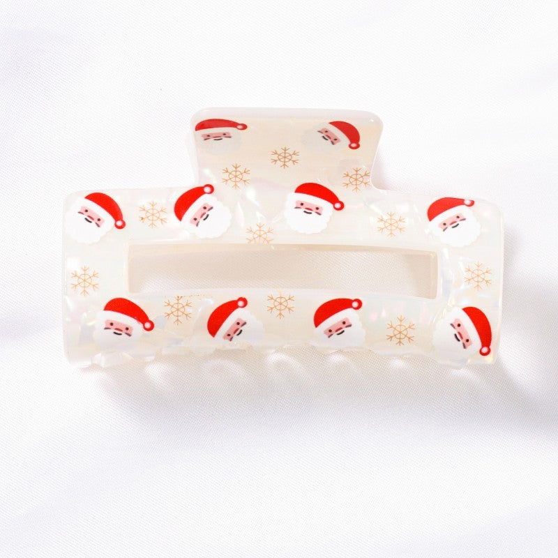 CHRISTMAS TREE SANTA HOLIDAY HAIR CLAW | 40H947