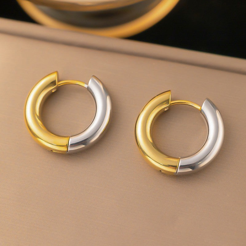 18K Stainless Steel Tarnish Free Waterproof Hoop | 40E368