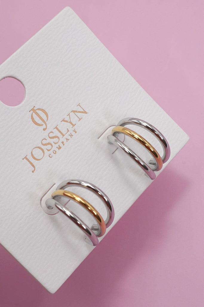 18K Stainless Steel Tarnish Free Waterproof Hoop | 40E369