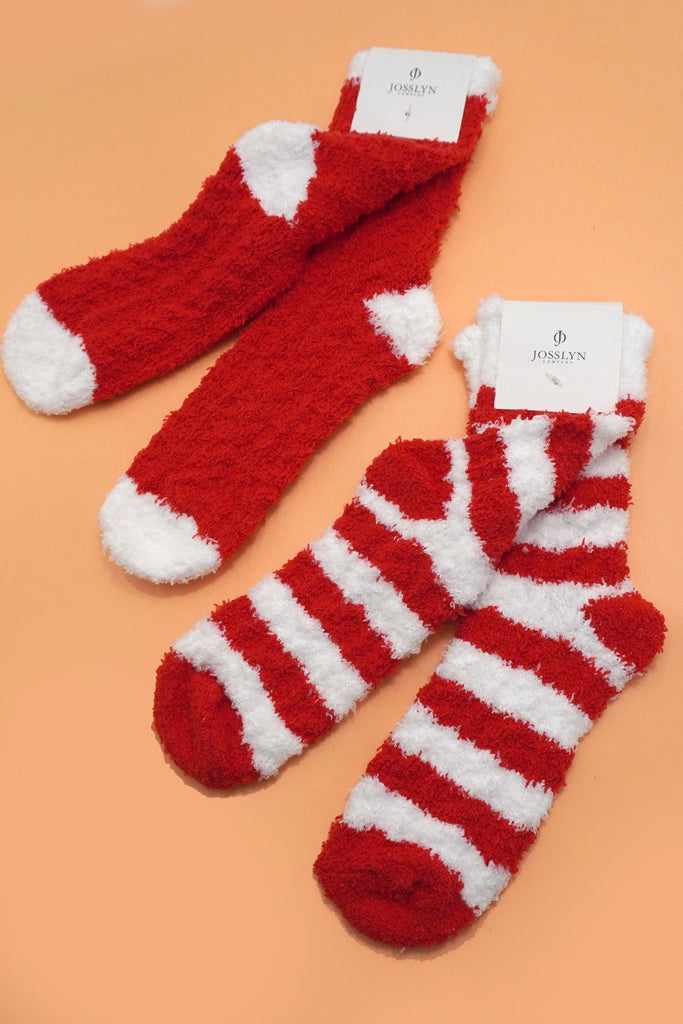 CHRISTMAS HOLIDAY WARM CORAL FLEECE FUZZY SOCKS | 40S02066