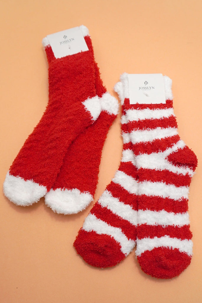 CHRISTMAS HOLIDAY WARM CORAL FLEECE FUZZY SOCKS | 40S02066