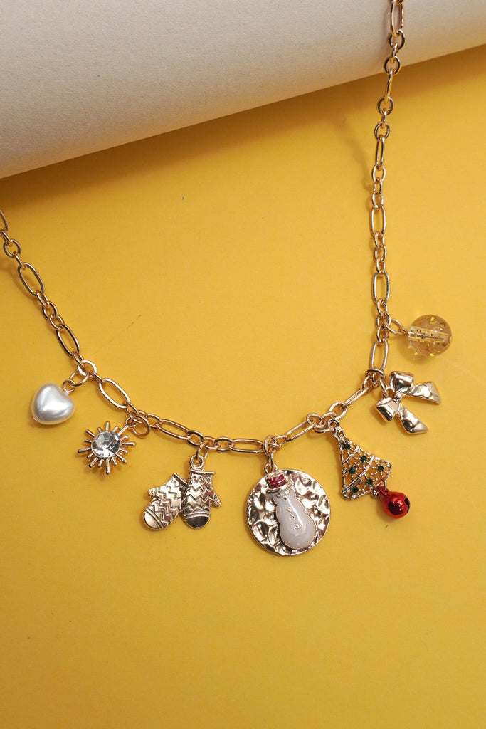 CHARM NECKLACE-CHRISTMAS TREE BOW CHARMS | 80N91783